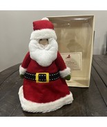 Pottery Barn Kids Soft Fabric Santa Claus Christmas Tree Topper w/ Box 12” - $39.59