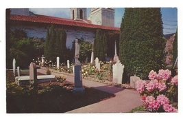 San Francisco CA Mission Dolores Spanish Church Cemetery Graveyard 1963 Postcard - $4.00