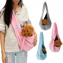 Reversible Small Dog Cat Sling Carrier Bag Travel Double Sided Pouch Sho... - $49.99