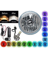 5-3/4&quot; RF Fob RGB SMD Color Change Halo Angel Eye H4 6K LED Motorcycle H... - $149.95