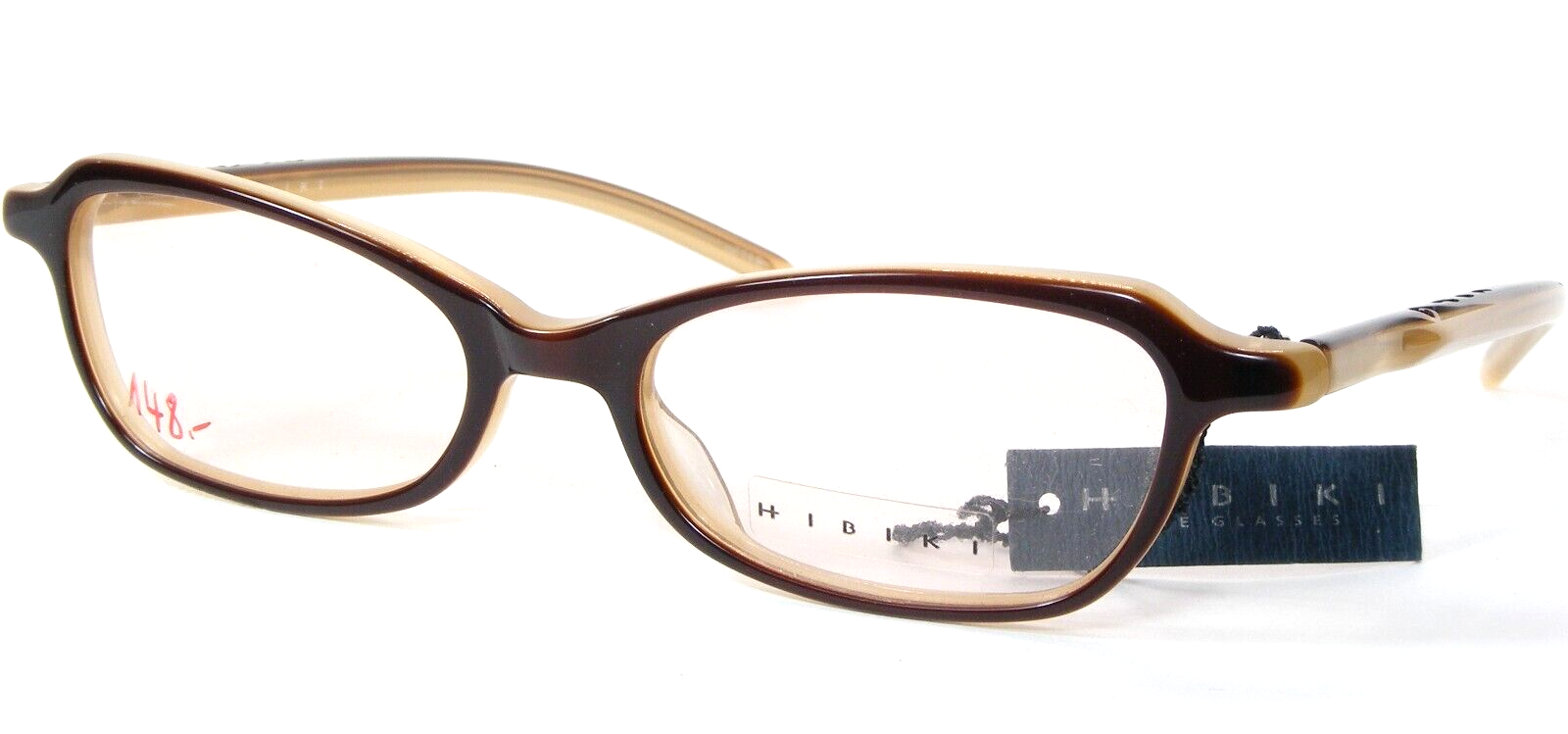 HIBIKI HK-218 18B Marrón Raro Gafas Montura de Plástico 49-17-140mm Japón - $96.02