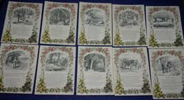 Victorian 10 Poetry Etched Pictures Late 1800s - $247.28 MXN