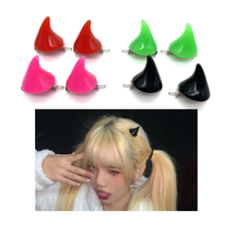 Halloween Horns Devil Horn Clips for Hair Barettes Hairpins Halloween Co... - $12.67