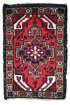 Handmade vintage Persian Hamadan mat 1.3&#39; x 1.9&#39; (40cm x 60cm) 1970s - £228.20 GBP