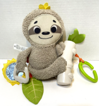 Fisher Price Plush Stuffed Sloth Jungle Developmental Baby Toy Vibrates Clip - $12.60