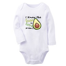 I Know the Guac Is Extra Funny Baby Bodysuit Newborn Romper Infant Long ... - £9.57 GBP