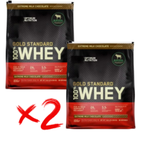 x2 Optimum Nutrition Gold Standard 100% Whey Protein Powder, Chocolate 5.64lbs - $122.00