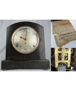 working antique mantel clock SETH THOMAS tombstone GONG wood - £140.72 GBP