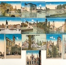 Bruges Belgium Postcards Lot Of 12 1920-1930 Landmarks Buildings PCBG11D - £20.62 GBP