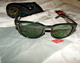 Nice Womens Black Ray Ban Sunglasses W/ Case &amp; Cleaning Cloth Polarized Pb 4140 - £59.34 GBP