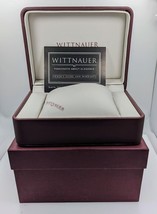Wittnauer Vintage Watch Dark Red Presentation Display Storage Box Case NOS - £17.45 GBP