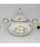 Vtg Oscar Schaller &amp; Co. Nachfolger Gold &amp; White Bavarian Porcelain Suga... - $33.70 CAD