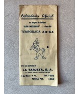Vintage Mexican Baseball Team PERICOS PUEBLA Oficial Calendar Season 196... - $38.45 CAD