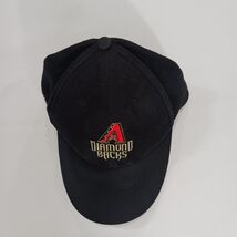 MLB Arizona Diamondbacks Men's Back Strap Black Cotton Baseball Cap Hat RN#84527 image 2