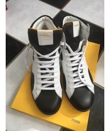 NIB 100% AUTH Fendi Mens Multi Color Lace Up High Top Sneakers Shoes $850  - £391.74 GBP