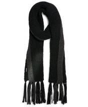 Steve Madden Men&#39;s Colorblocked Knit Tassel Scarf 94x13 Black/Gray - $23.15 CAD