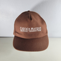 Captain Morgan Coconut Rum Snapback Trucker Hat Cap Brown 90s - $11.96