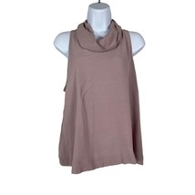 Free People Womens Sleeveless Cowl Neck Top Size M Pink Rayon Blend Open Back - £28.15 GBP