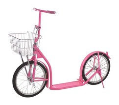 12&quot; Children&#39;s Scooter - Bright Pink - Child Kick Foot Bike w/ Basket &amp; Brake - £247.77 GBP