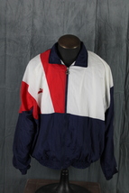 Vintage Puma Jacket - Red White and Blue Colorblock Windbreaker - Men&#39;s XL - $89.00