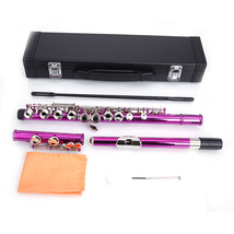 Cupronickel C 16 Closed Holes Concert Band Flute Rose Red - £111.90 GBP