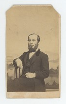 Antique CDV Circa 1870s Distinguished Man Sitting in Suit With Beard New York NY - £9.58 GBP