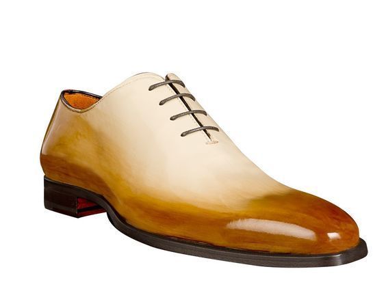 New Men's handmade colored leather lace up dress shoes unique leather shoes 2019