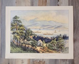 Vtg Currier &amp; Ives Print &quot;The Cattskill Mountains&quot; 14&quot; x 11&quot; Donald Art Co 1970s - £15.65 GBP