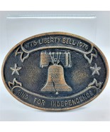 1776-1976 Liberty Bell &quot;Ring for Independence&quot;  metal Belt Buckle - $181.91 MXN