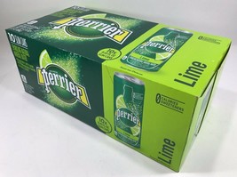 Perrier Lime - Sparkling Mineral Water 8.45 fl.oz./250ml - Pack of 10 Slim Cans - £20.66 GBP