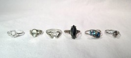 Vintage Sterling Silver Signed Rings - Lot of 6 - K1522 - £50.55 GBP
