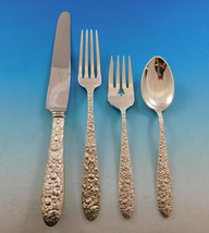 Southern Rose by Manchester Sterling Silver Flatware Set for 12 Service 57 pcs - £2,138.80 GBP