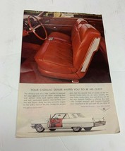 1964 Vintage print ad Car Cadillac Dealer Invites You Be His Guest Car Seat Ad - £7.87 GBP