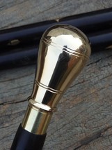 Antique Brass Victorian Handle Wooden Vintage Style Walking Stick Cane - £26.90 GBP