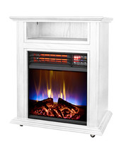  Comfort Glow Infrared Heater 5100btu Wheeled Portable Fireplace White - $289.00