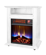  Comfort Glow Infrared Heater 5100btu Wheeled Portable Fireplace White - $341.63 CAD