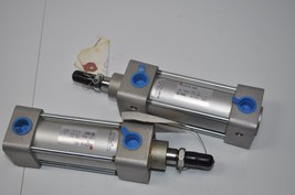 SMC Pneumatic Air Cylinder Rod LOT of 2 250 psi PN#- NCA1KB150 - 0200 - £94.07 GBP