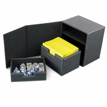 BCW Gray Leatherette Deck Box Vault LX Hold 100 Sleeved - £16.09 GBP