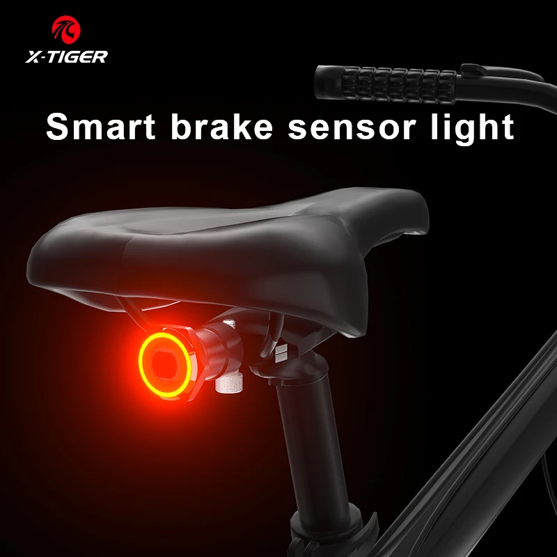 Sporting X-Tiger Bike Rear Light IPx6 Waterproof LED Charging Bicycle Smart Auto - £41.67 GBP