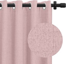 100% Blackout Curtains (W50 X L84 2 Panels, Pink) Grommet Blackout Curtains For - £41.52 GBP