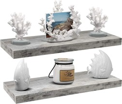 Sorbus Floating Shelves, Wall Shelves For Bedroom, Kitchen,, 2 Pack Rustic Grey - £41.85 GBP