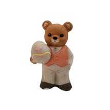 Easter Family Bear Porcelain Figurine Homco Bear #1430 Father Bear Easter Egg - £7.82 GBP