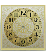 New 7-1/4&quot; Square Frosted Gold Metal Clock Dial (DM-13) - £6.89 GBP