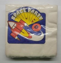 Space Party Spaceship American Greetings Luncheon Napkins 1981 - £7.83 GBP