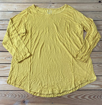 Ashley Stewart NWT womens back to basics long sleeve t shirt sz 18/20 yellow G12 - £11.25 GBP