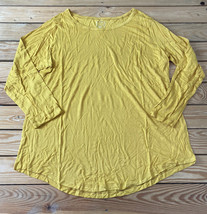 Ashley Stewart NWT womens back to basics long sleeve t shirt sz 18/20 yellow G12 - £10.70 GBP