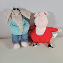Sing Movie Elephant and Pig Plush Meena Beanie With Hoodie 9&quot; Illuminati... - $13.61