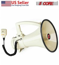 5 Core Professional Megaphone Bullhorn Cheer Horn Mic Recording Siren 10... - £59.94 GBP