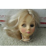 Vintage 1975 Effanbee Girl Doll Head and Neck with Blonde Hair 3 1/4&quot; Tall - £14.07 GBP