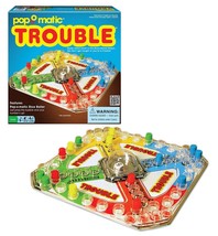 Classic Trouble Board Game Hasbro Pop O Matic Dice Race English Spanish Info - £43.30 GBP